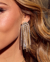Arctic Muse Rhinestone Chandelier Earrings