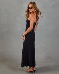 Balmy Breeze Cut Out Halter Neck Maxi Dress