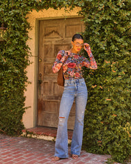 Ayla Super Stretch High Rise Flare Jeans