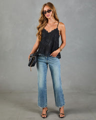 Azure Nights Floral Lace Cami
