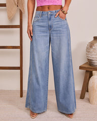 Auralei Mid Rise Baggy Wide Leg Jeans