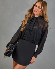 Aylien Mesh Mock Neck Bodysuit