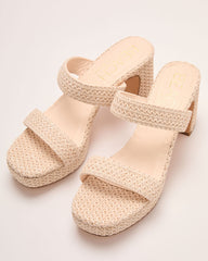 Azarie Raffia Heeled Sandals