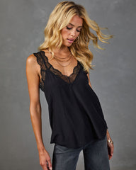 Afternoon Still Lace Trim Tank Top