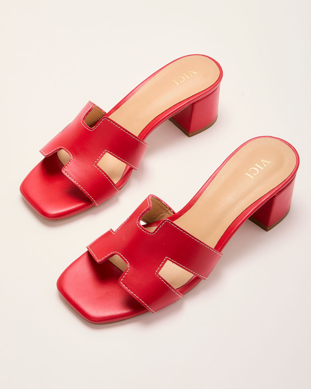 Aziel Vegan Leather H Strap Mules