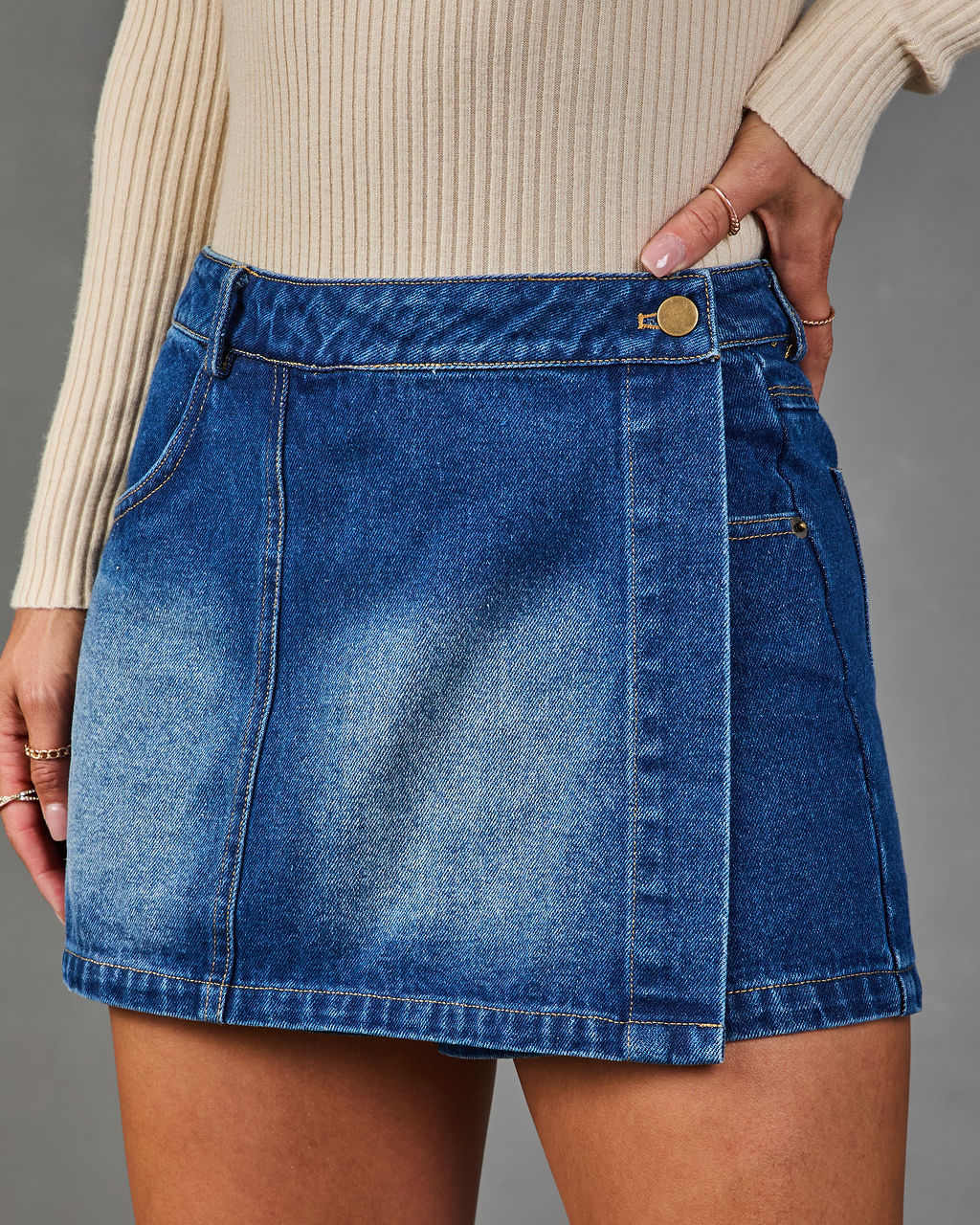 Autumn Capsule Denim Mini Skort