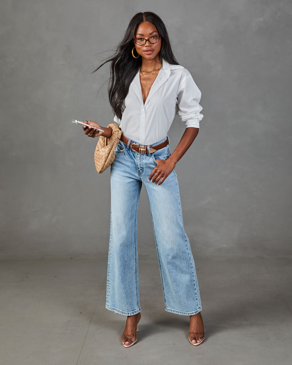 Adriana Button Down Long Sleeve Top
