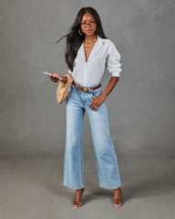 Adriana Button Down Long Sleeve Top