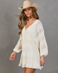 Afternoon Haze Ruffle Trim Mini Dress