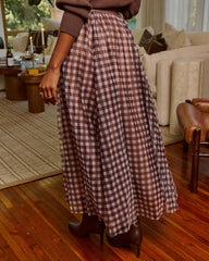 Adult Table Mesh Gingham Maxi Skirt