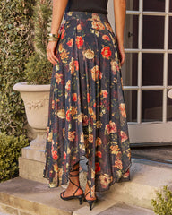 Autumn Fern Printed Midi Skirt