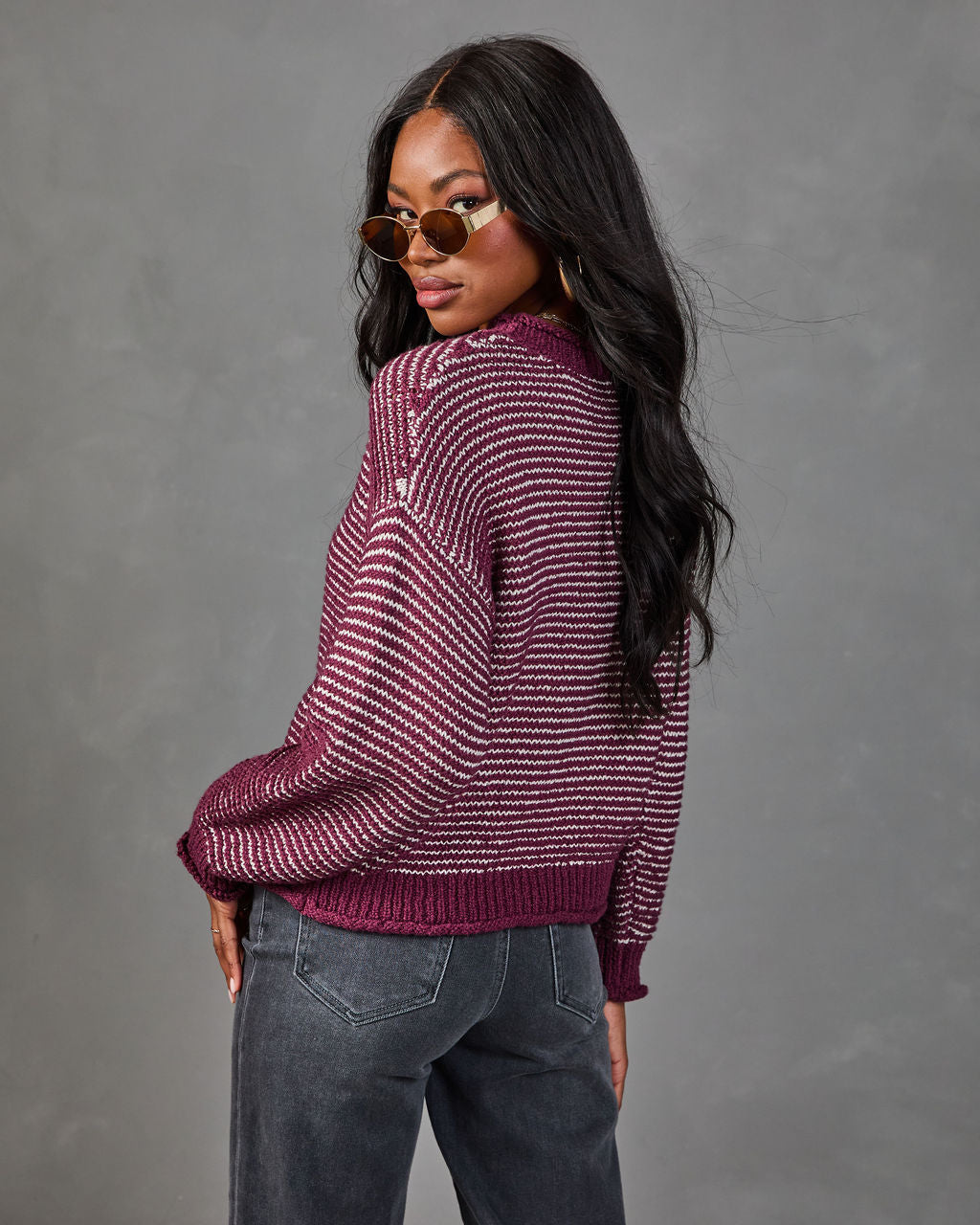 Before Dark Striped Knit Sweater