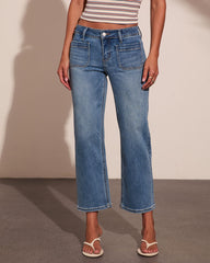 Anitta Stretch Mid Rise Straight Leg Jeans
