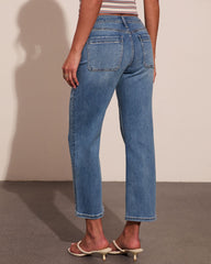 Anitta Stretch Mid Rise Straight Leg Jeans