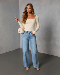 Between Moments Scallop Trim Top
