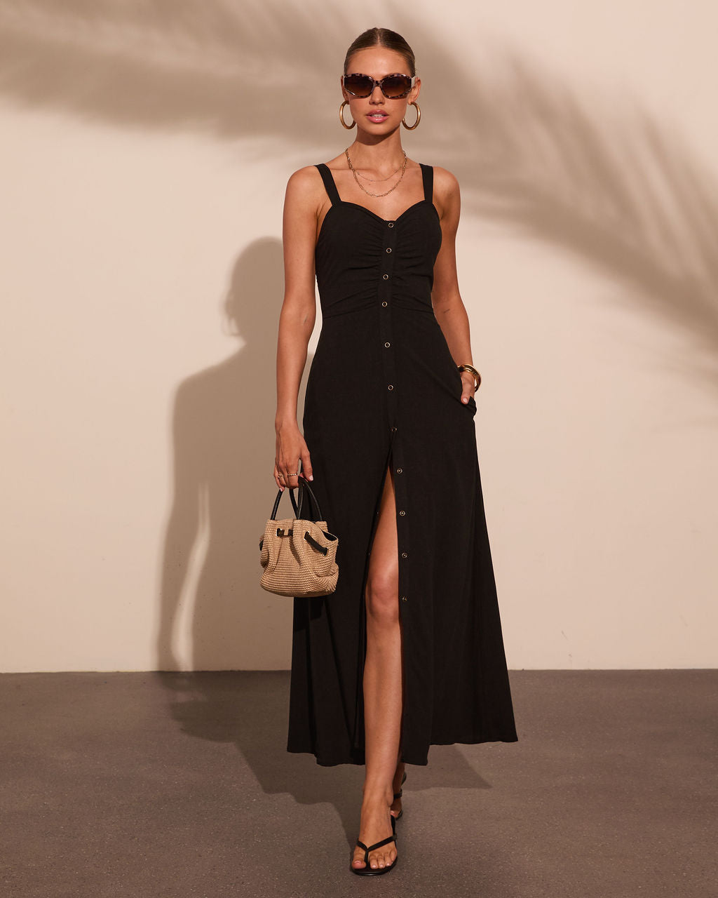 Anthem Avenue Linen Blend Maxi Dress
