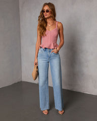 Bimini Striped Peplum Top