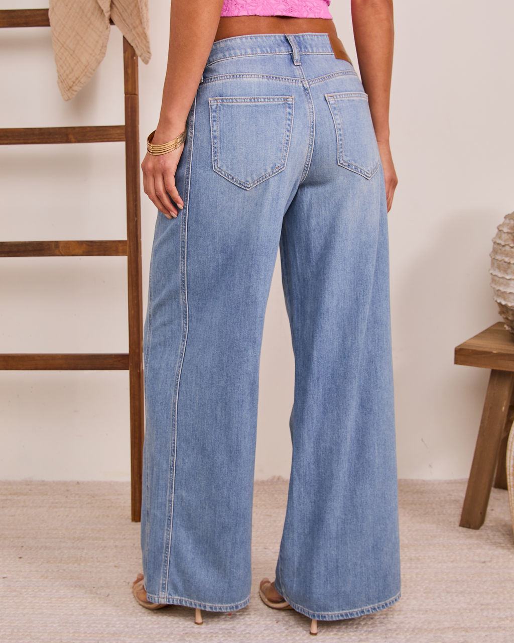 Auralei Mid Rise Baggy Wide Leg Jeans