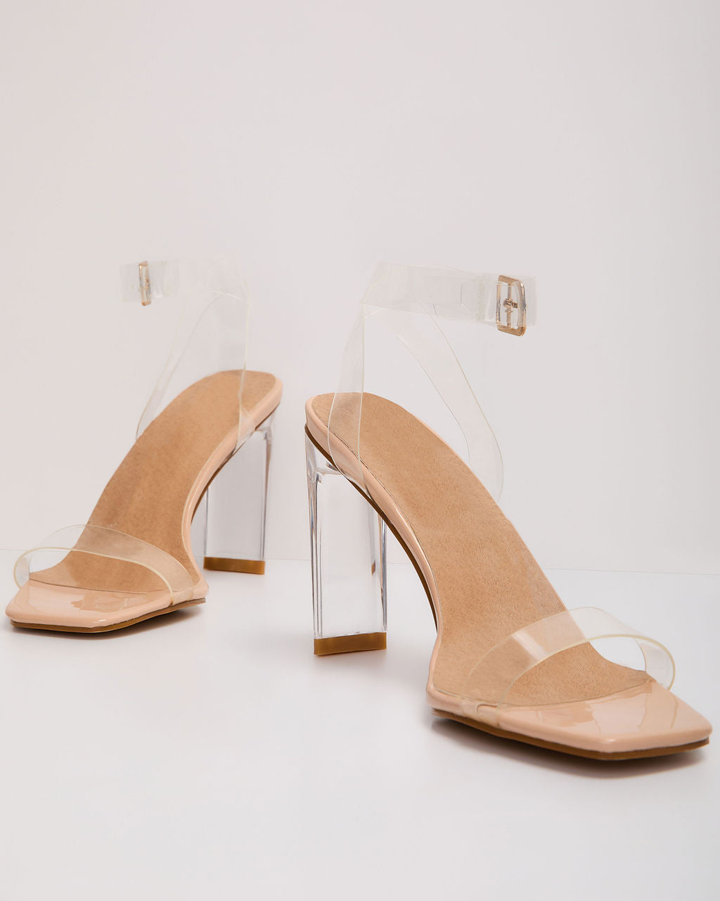 Billini  Santiago Clear Strappy Heels