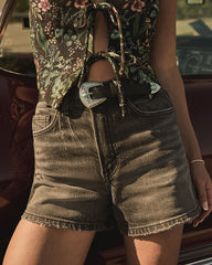 Alessiah Western Vegan Leather Skinny Belt