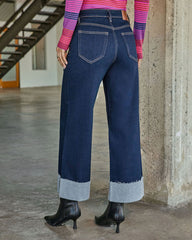 Alida Super Stretch High Rise Wide Leg Jeans