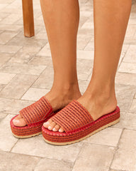 Ashlen Raffia Platform Sandals