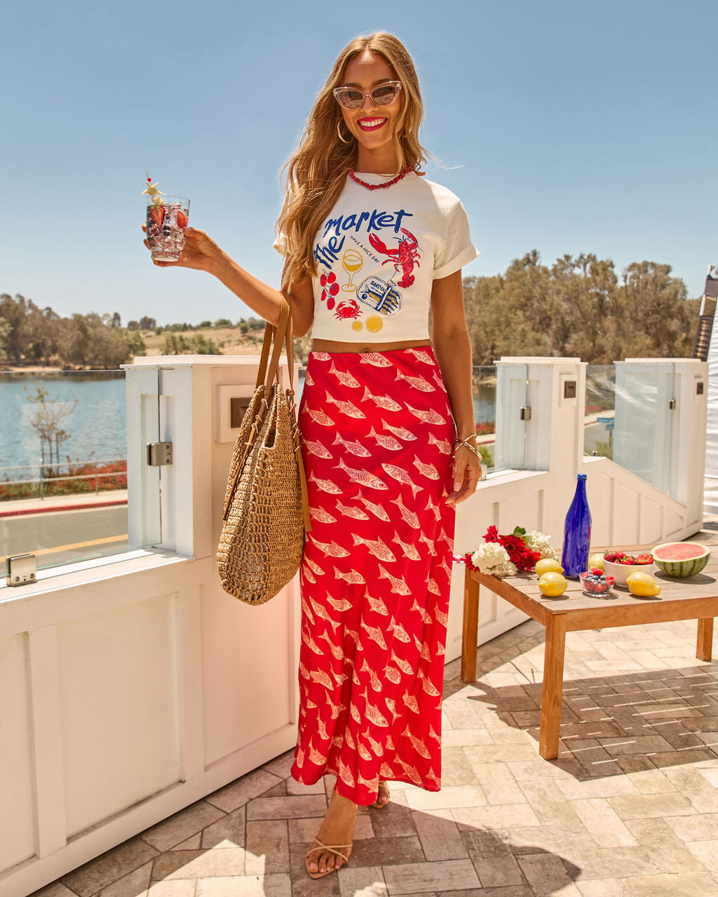Beachside Darling Woven Tote Bag