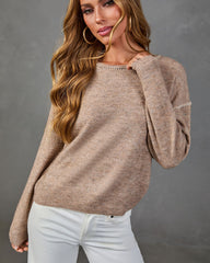 After Coffee Stitched Knit Sweater
