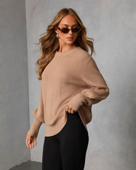 Baby It's You Knit Balloon Sleeve Pullover Sweater
