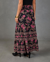 Autumn Moon Floral Maxi Skirt