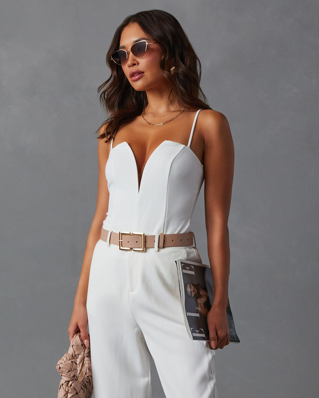Amorette Split Neck Bodysuit