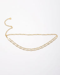 Alfred Rhinestone Chain Belt