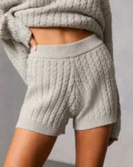 Amaraie Cable Knit Shorts
