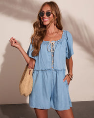Americana Allure Chambray Romper