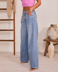 Auralei Mid Rise Baggy Wide Leg Jeans