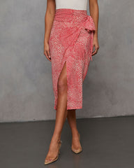 Ayra Printed Midi Skirt