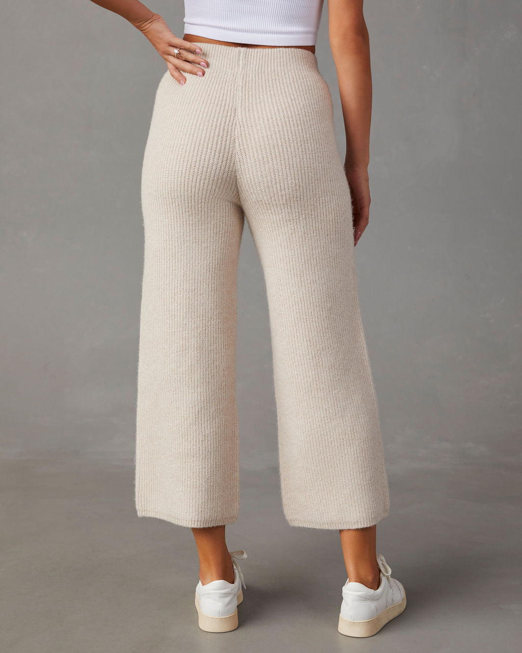 Always Cozy Ribbed Wide Leg Pants